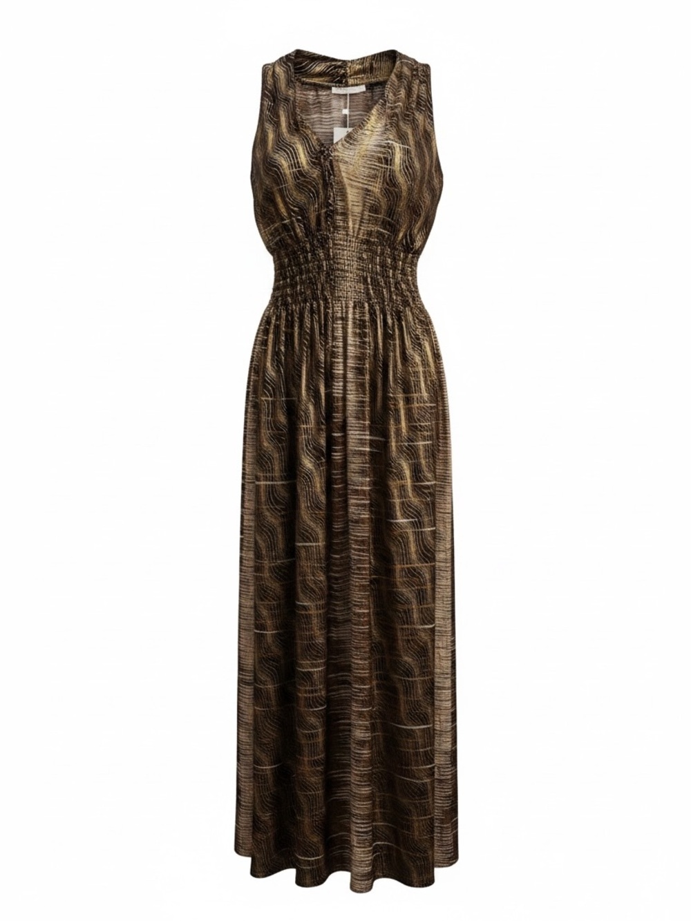 NWT Seven Islands Metallic Maxi Dress